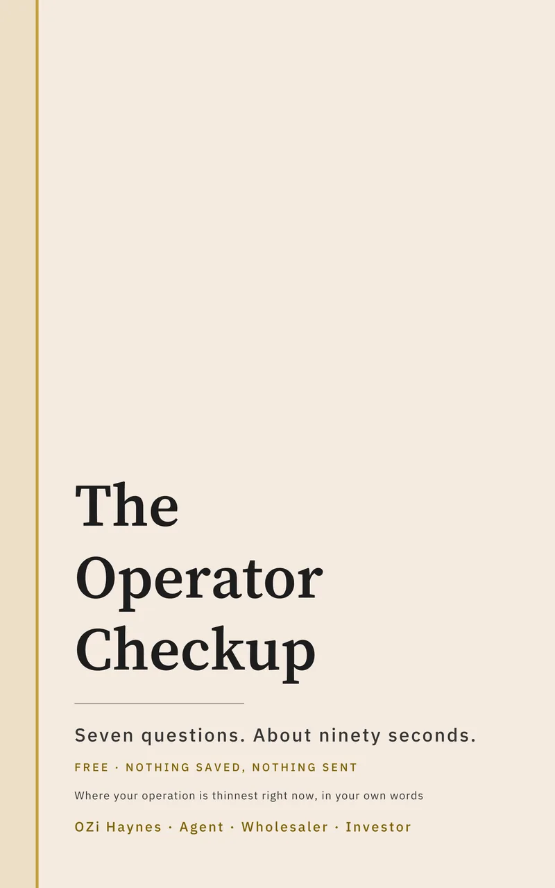 Cover of The Operator Checkup